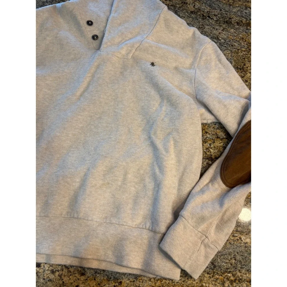 Polo Ralph Lauren Men's Light Tan Cotton Knit Mock Neck Pullover Sweater‎ M